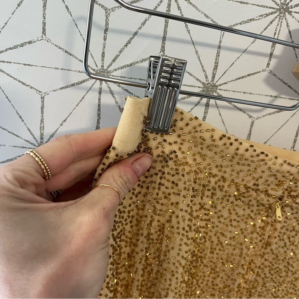 Vintage Gold Beaded Mini Skirt - Picture 8 of 8